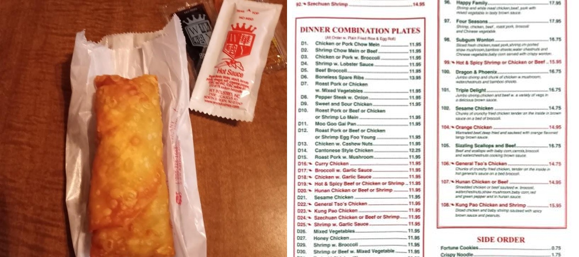 King Chef Menu